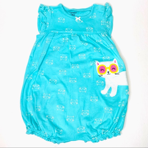 Carter's Other - CARTERS sunglasses cat sleeveless cotton snap bodysuit jumper blue 18M